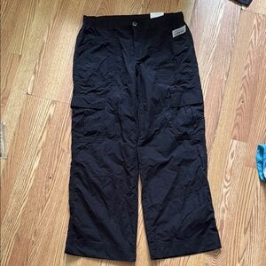 Old Navy Black Wide Leg Cargo Pants